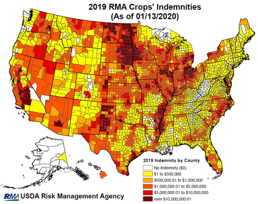 2019 RMA Crop Indemnities
