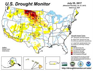 US Seasonal Drought Outlook 7-25-2017