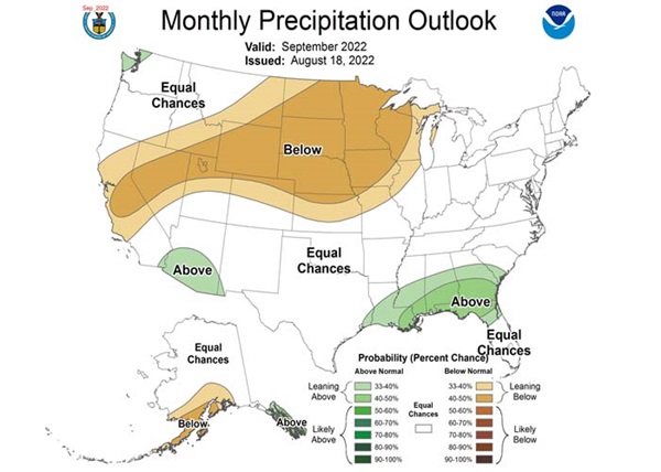 monthly precipitation outlook september 2022